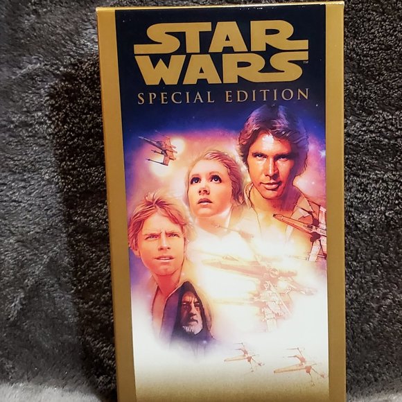 Star Wars Trilogy Special Gold Edition THX 3 VHS Gold Box Set 1997 Lucasfilm - Picture 5 of 10